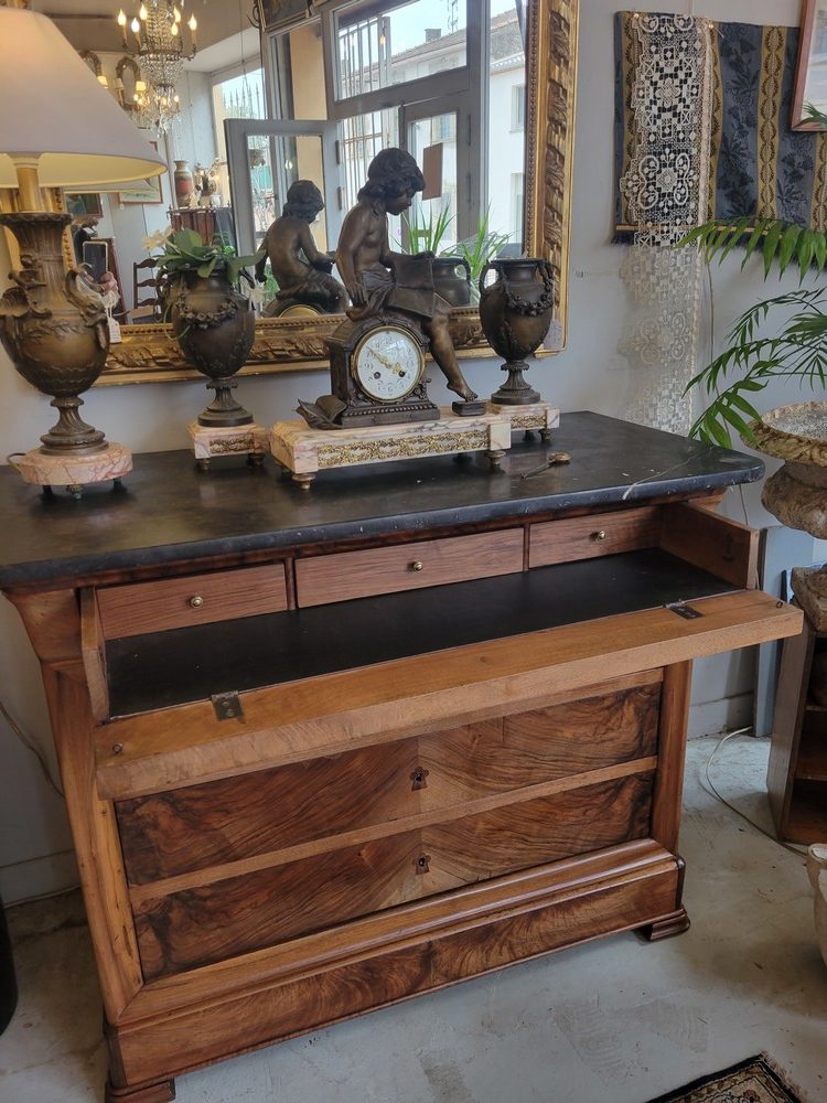 Commode-Secrétaire Louis-Philippe Noyer Epoque XIXè