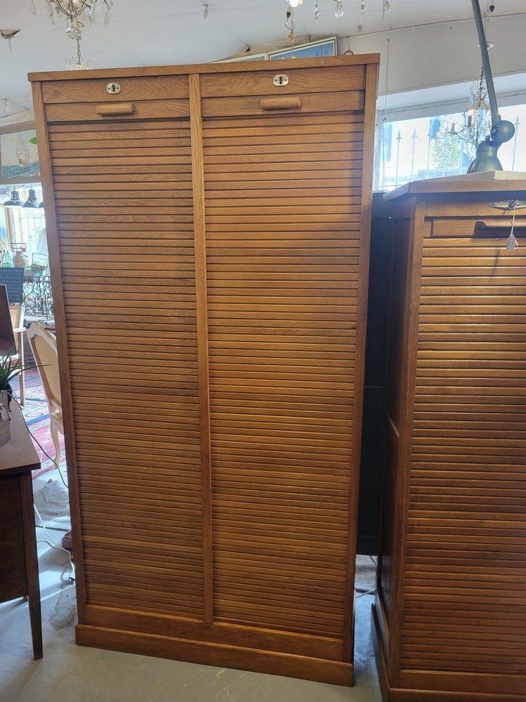 Classeur Double Rideaux Chêne Années 1940