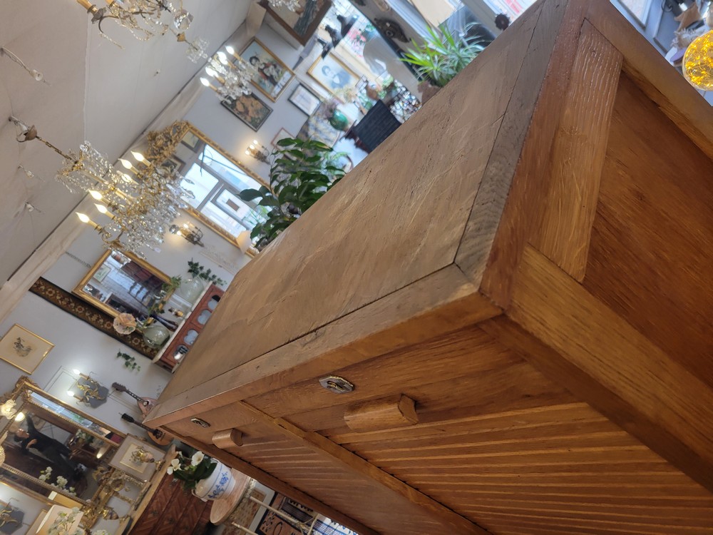 Classeur Double Rideaux Chêne Années 1940