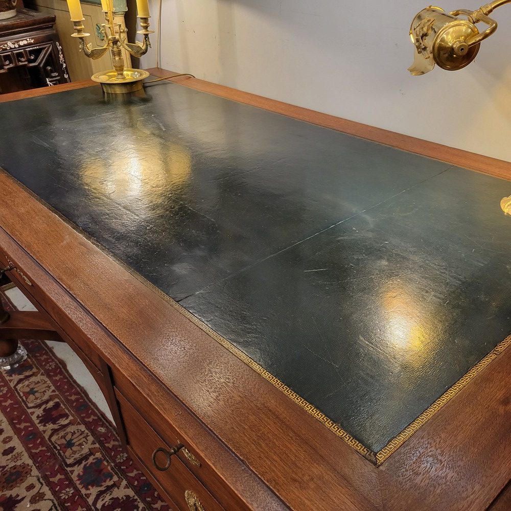 Bureau Plat Style Empire Acajou , Bronze