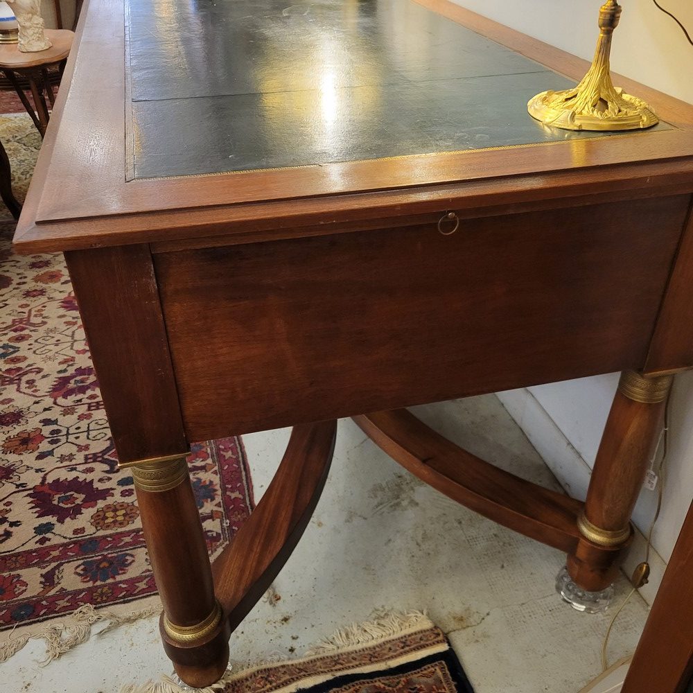 Bureau Plat Style Empire Acajou , Bronze