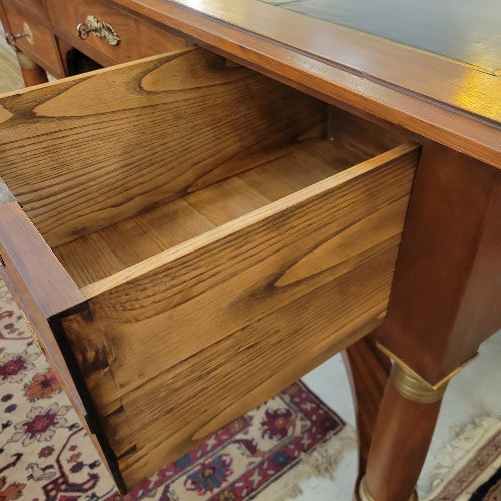 Bureau Plat Style Empire Acajou , Bronze
