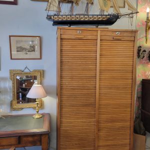 Classeur Double Rideaux Chêne Années 1940