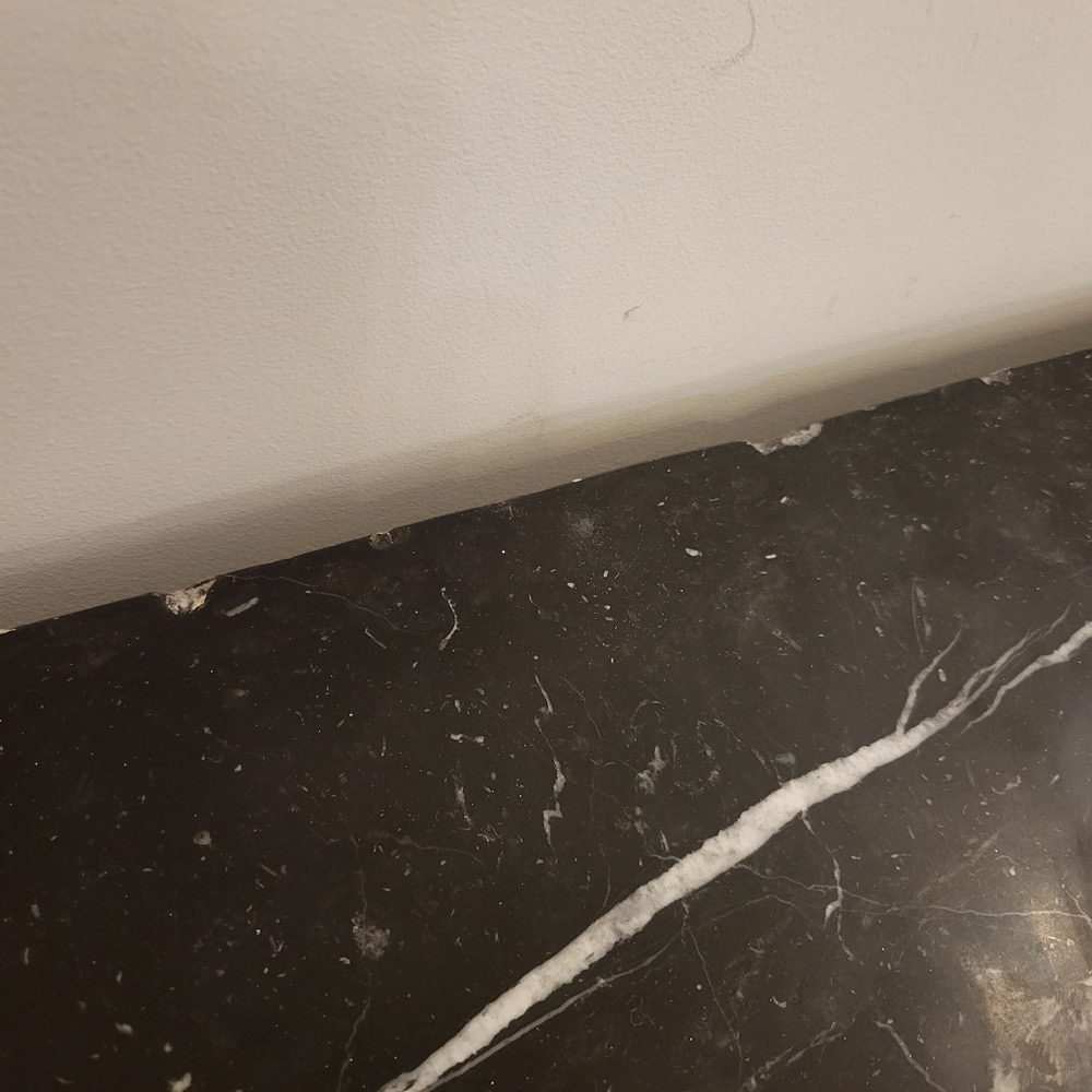 Cheminée Droite Epoque XIXè Marbre Noir