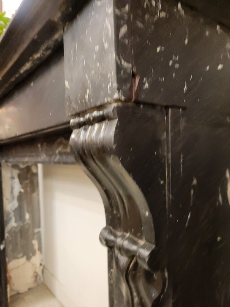 Cheminée Droite Epoque XIXè Marbre Noir