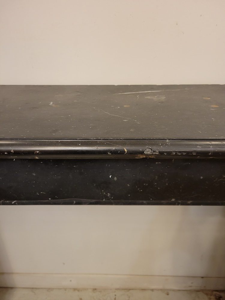 Cheminée Droite Epoque XIXè Marbre Noir