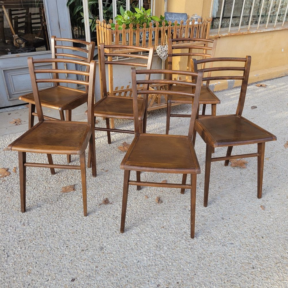 6 Chaises Bistrot Vintage