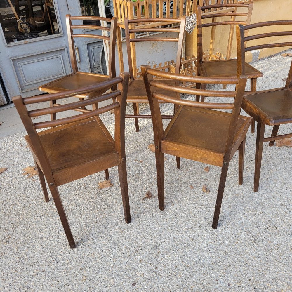 6 Chaises Bistrot Vintage