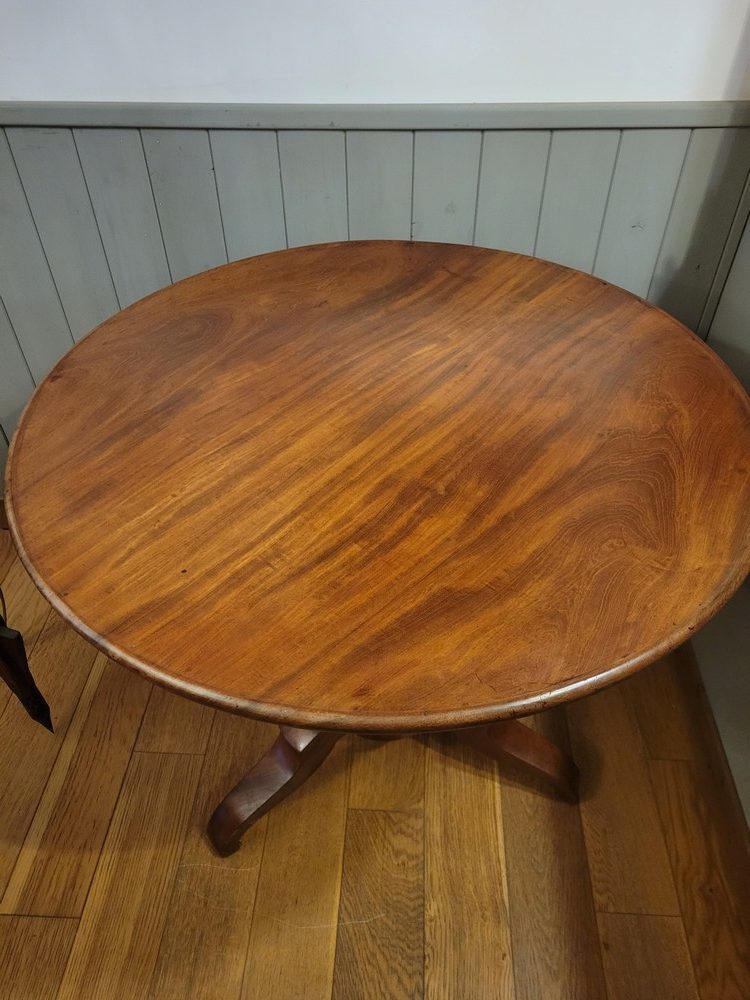 Guéridon tripode basculant d'époque Louis-Philippe