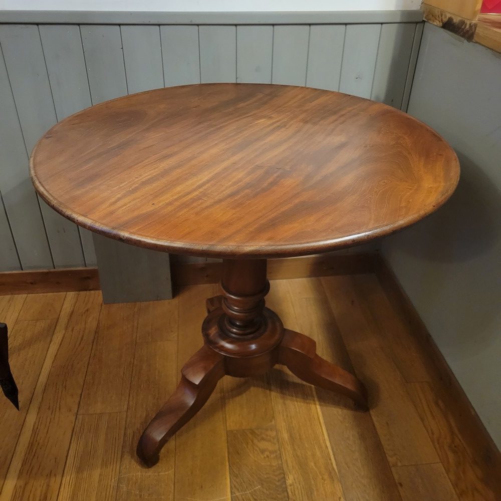 Guéridon tripode basculant d'époque Louis-Philippe