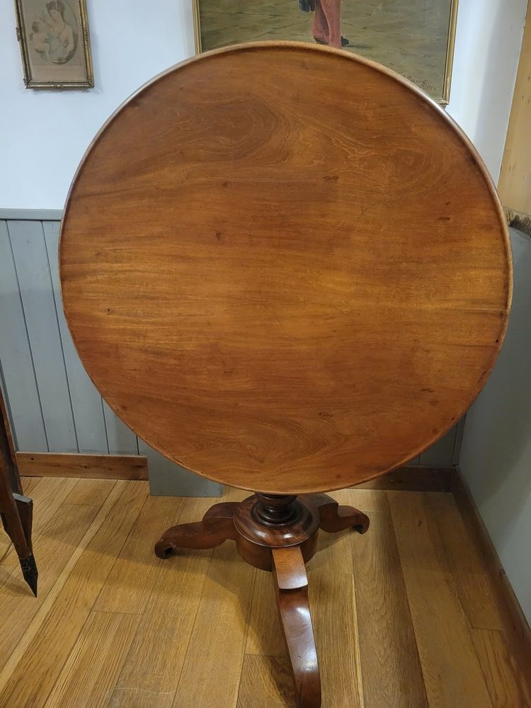 Guéridon tripode basculant d'époque Louis-Philippe