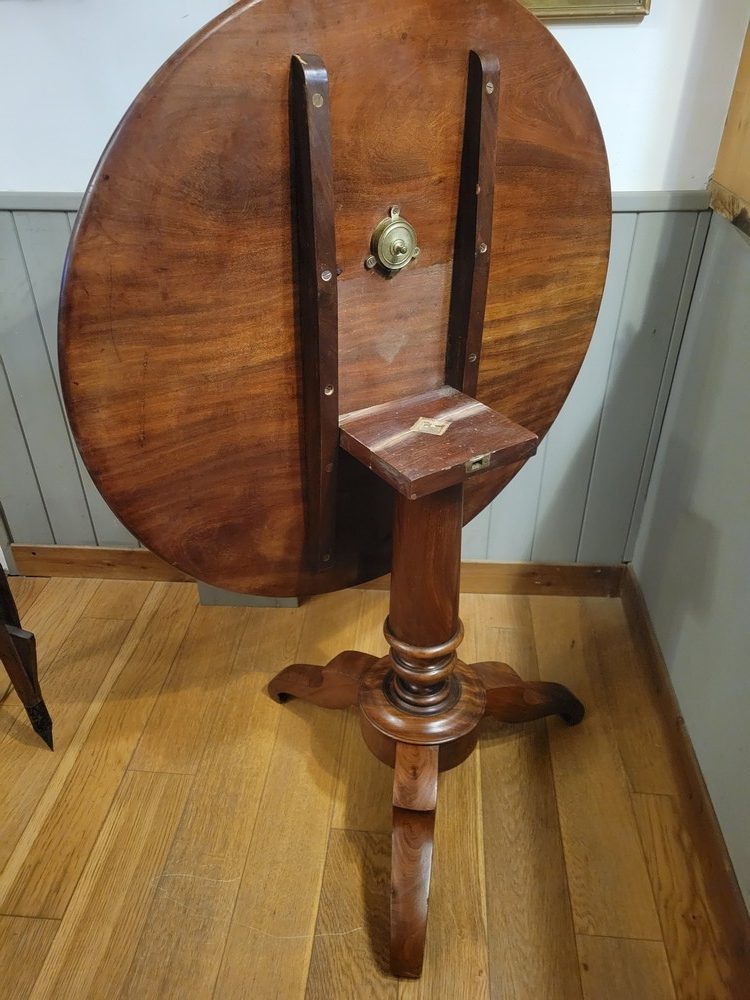 Guéridon tripode basculant d'époque Louis-Philippe