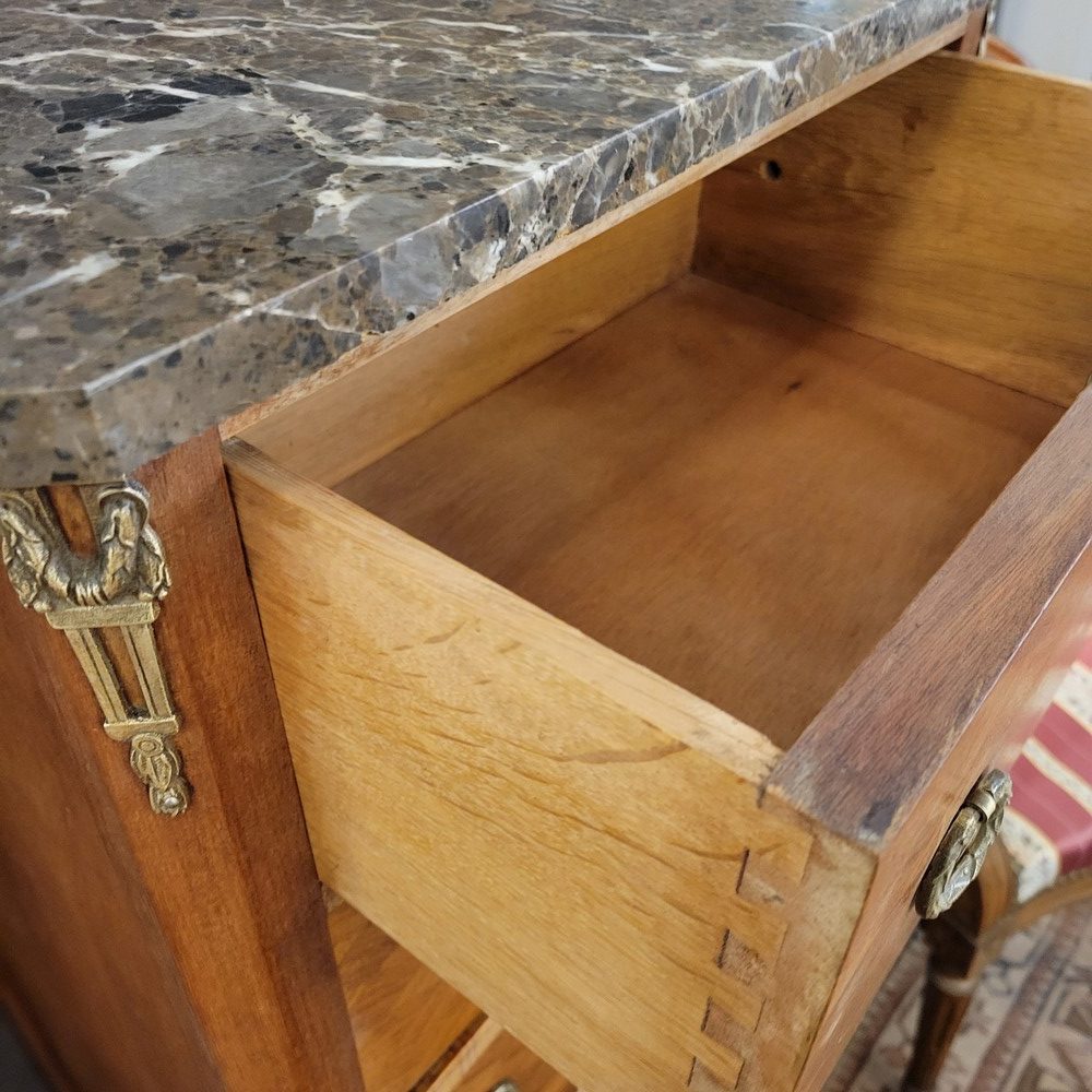 Chiffonnier Bois Marqueté Style Louis XVI