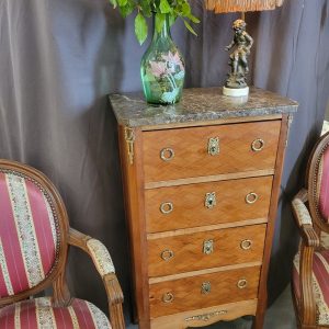 Chiffonnier Bois Marqueté Style Louis XVI