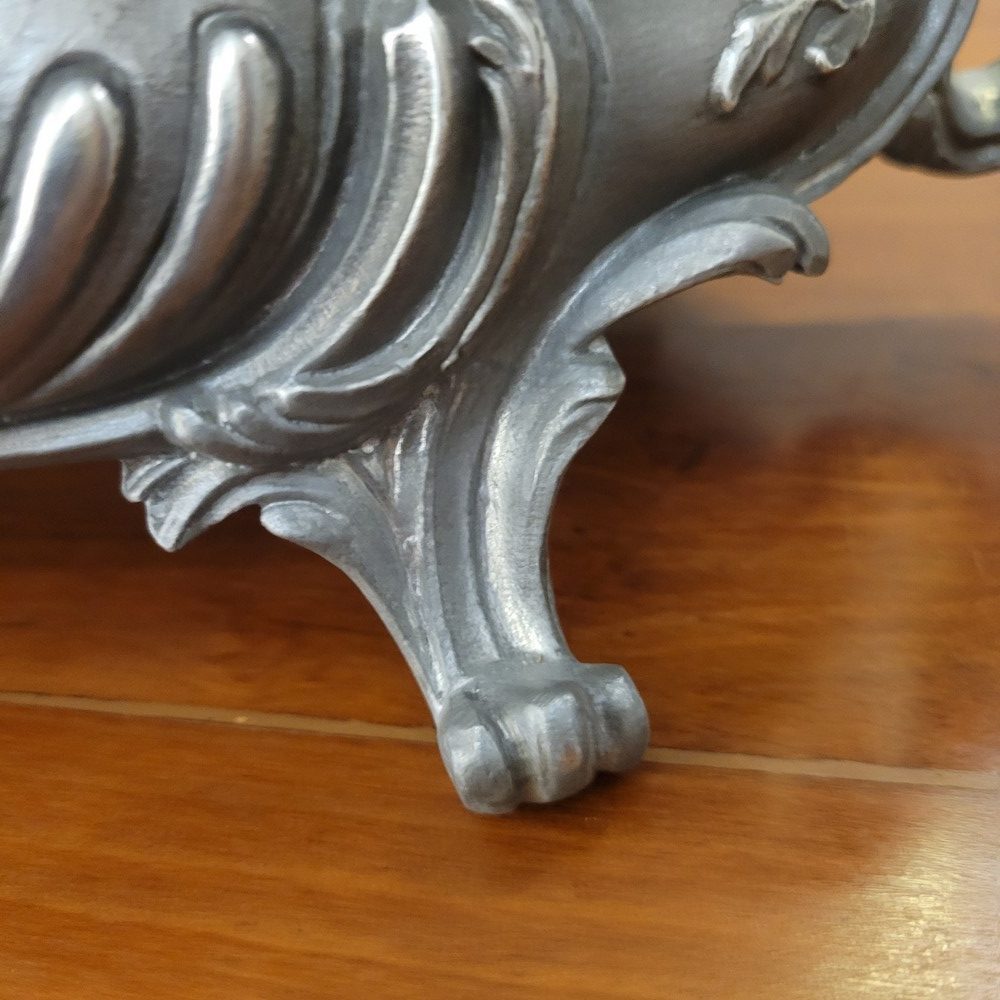 Jardinière ou Centre de Table Décor Putti, Plateau Miroir Style Louis XV