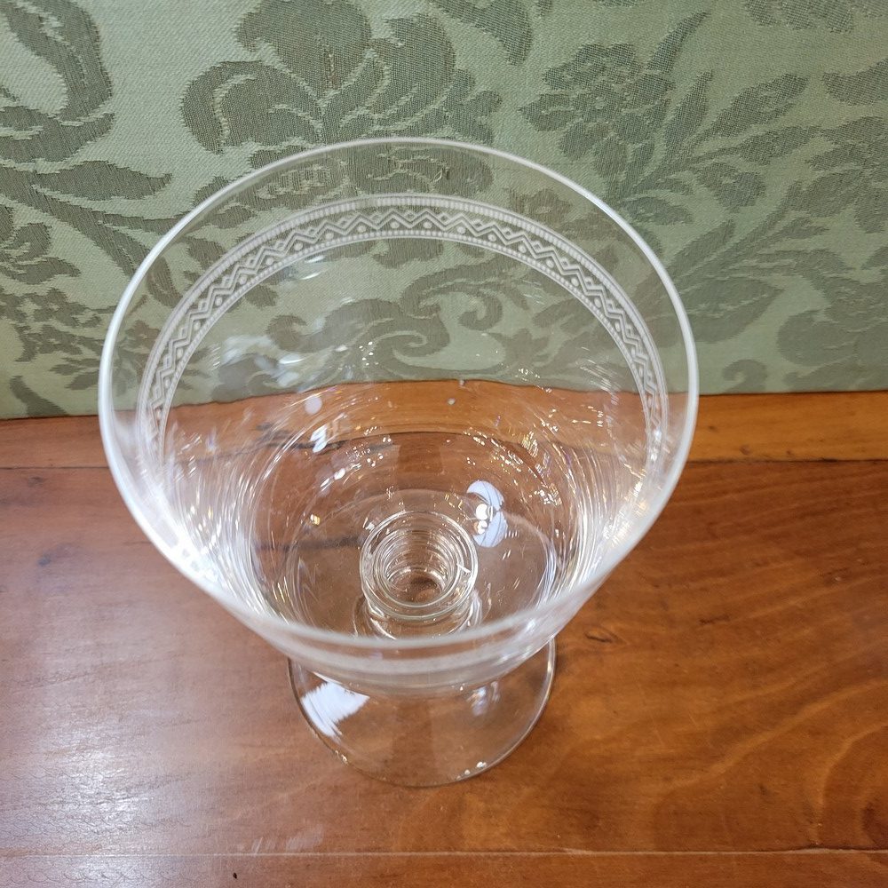 Verres à Pied anciens Cristal Soufflé