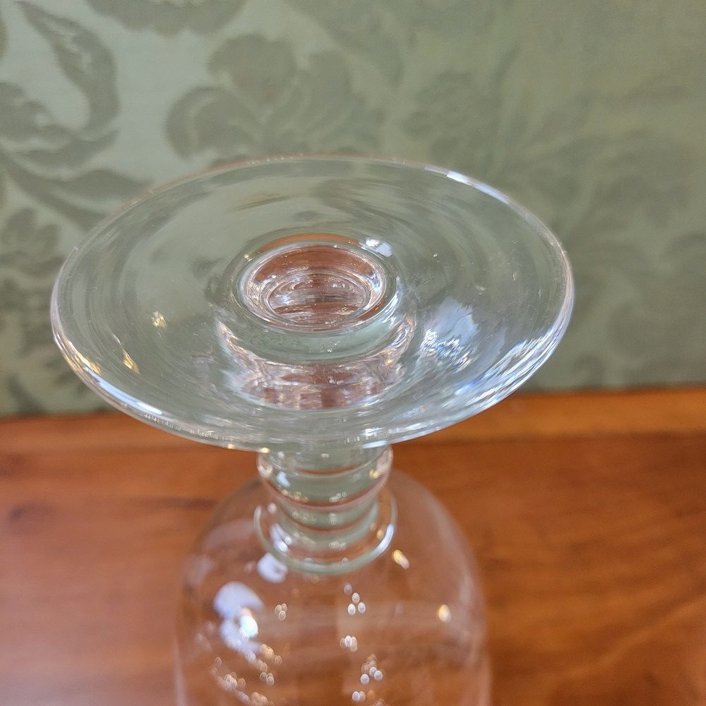 Verres à Pied anciens Cristal Soufflé