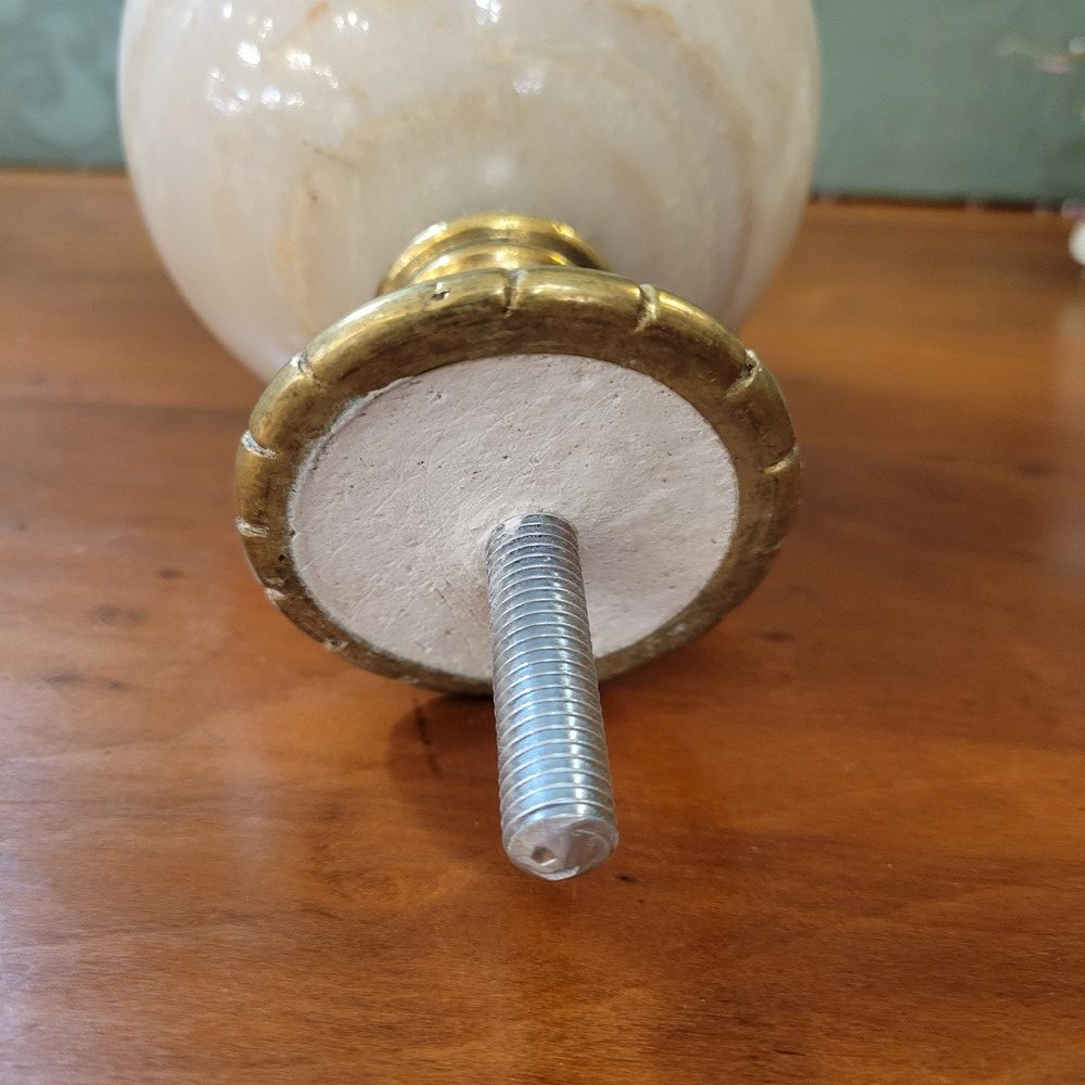 Boule d'Escalier Calcite Blanche