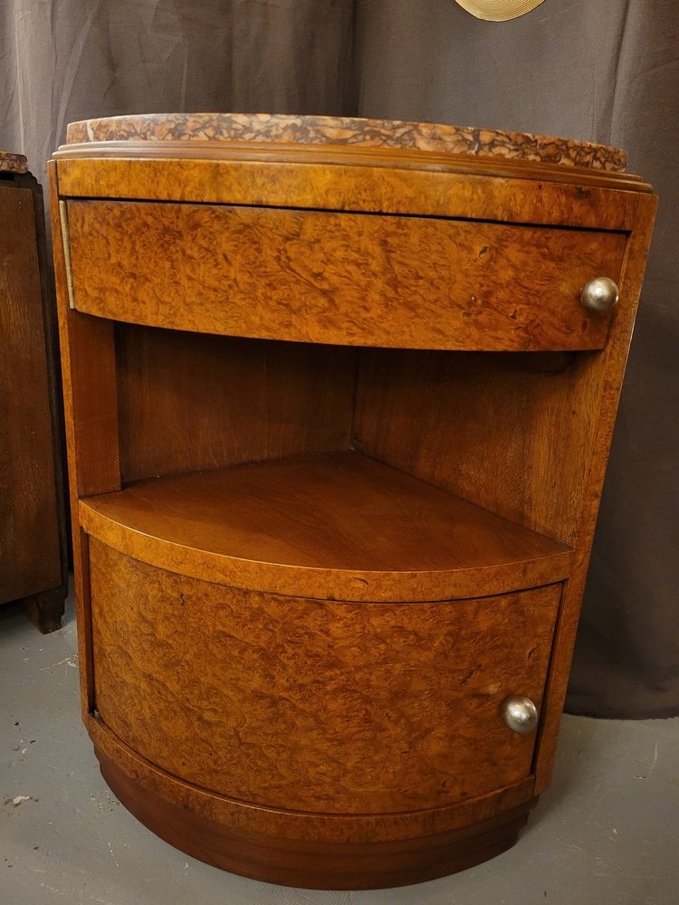 Paire de Chevets d'Angle Art-Déco