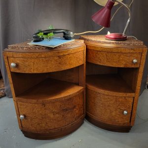 Paire de Chevets d'Angle Art-Déco