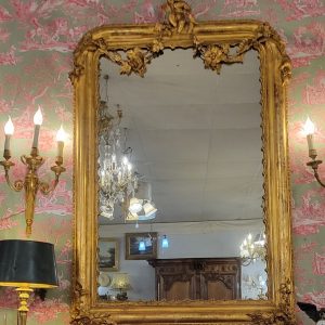 Miroir Napoléon III Guirlandes, Fleurs et Putti