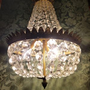 Lustre Montgolfière à Pampilles Style Louis XVI