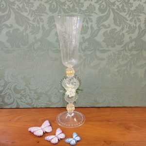 Verre ou Flûte Murano bleu ciel