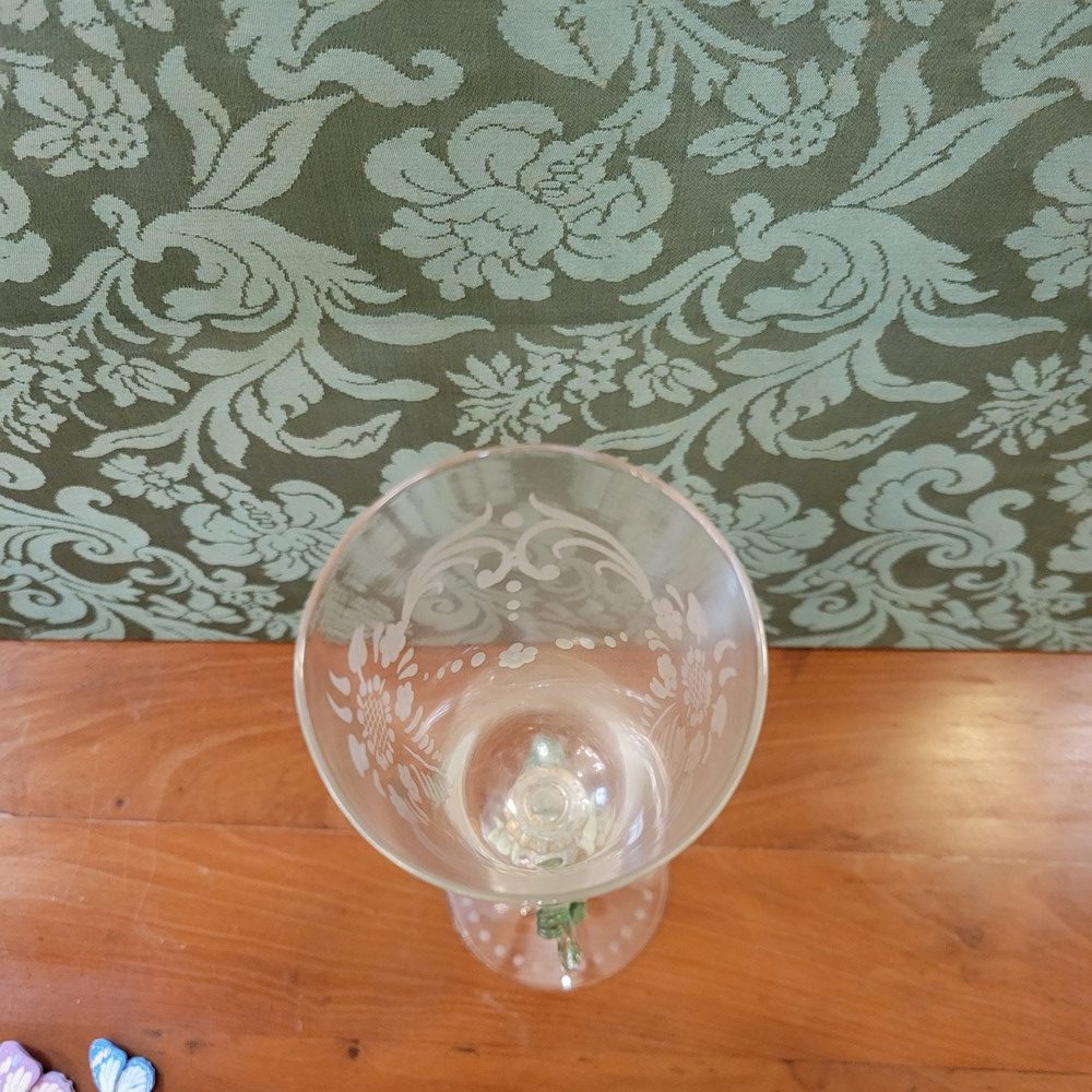 Verre ou Flûte Murano bleu ciel