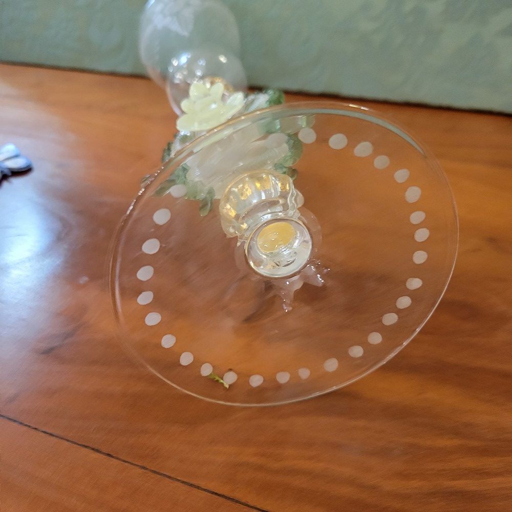 Verre ou Flûte Murano bleu ciel