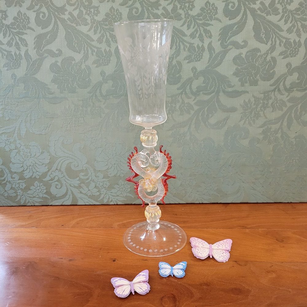 Verre ou Flûte Murano rouge