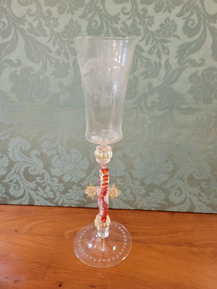 Verre ou Flûte Murano rouge