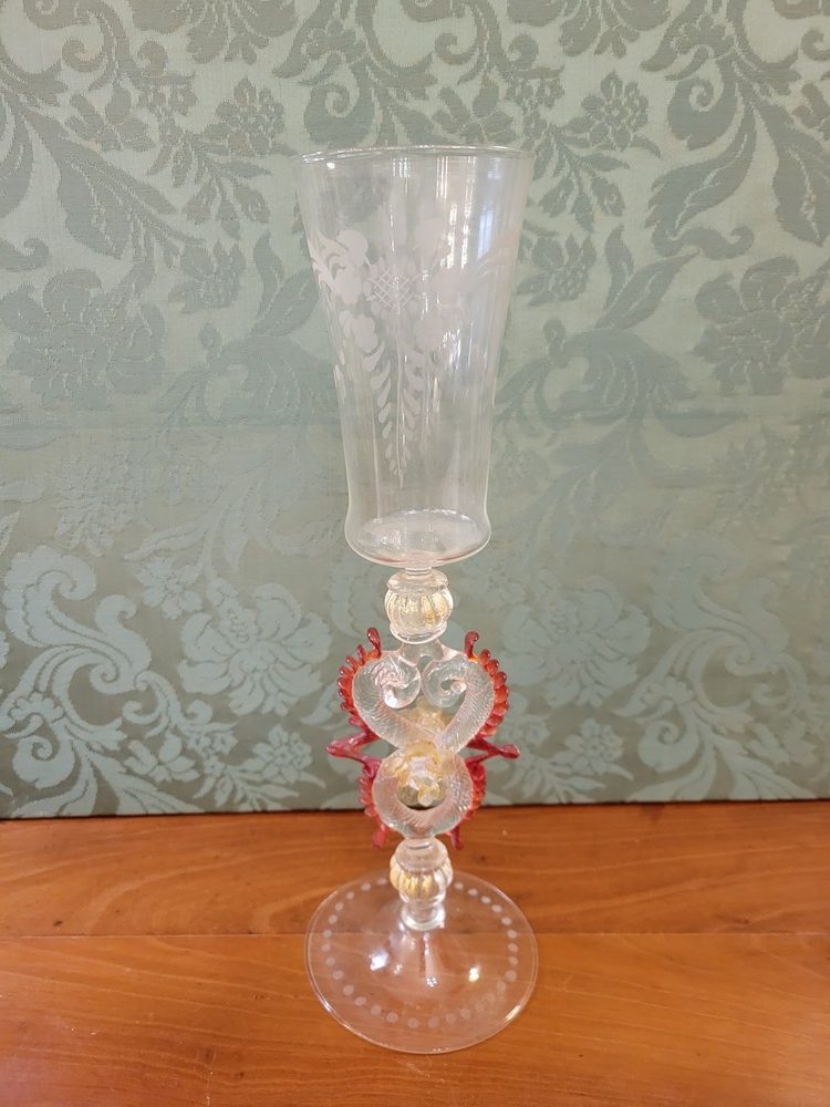 Verre ou Flûte Murano rouge