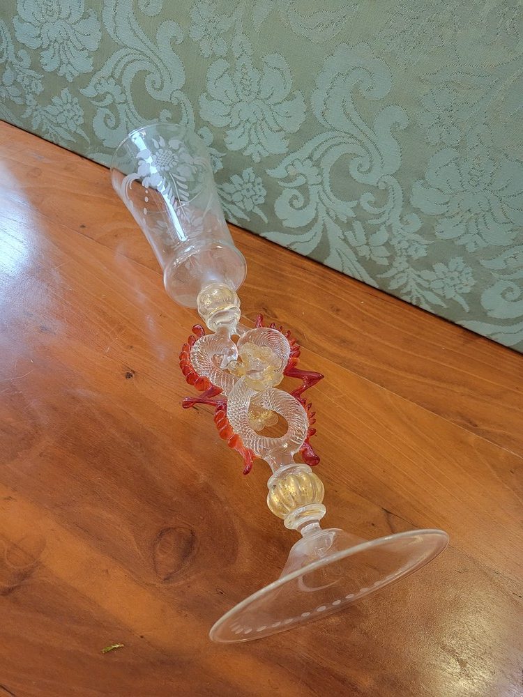 Verre ou Flûte Murano rouge