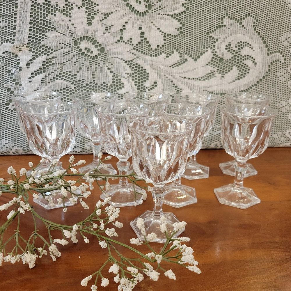 10 Verres à Apéritif cristal