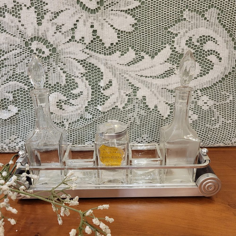 Serviteur de Table Huile et Vinaigre Art-Déco