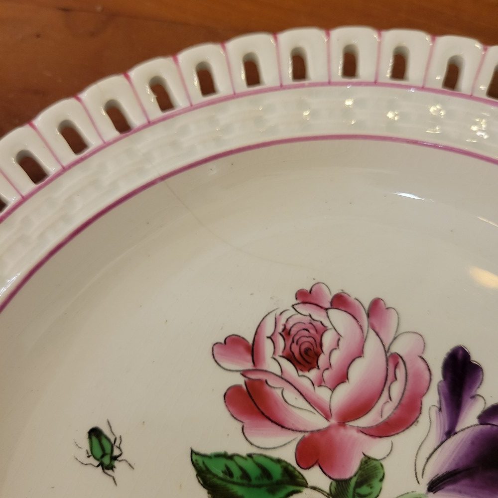 Service à Dessert,15 Pièces Faïence de Lunéville, Modèle Réverbère