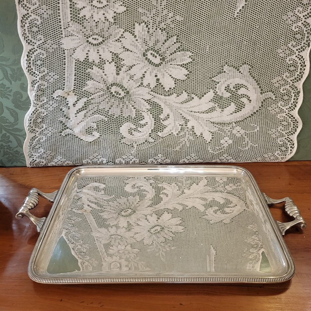 Plateau de Service Ercuis, Métal Argenté