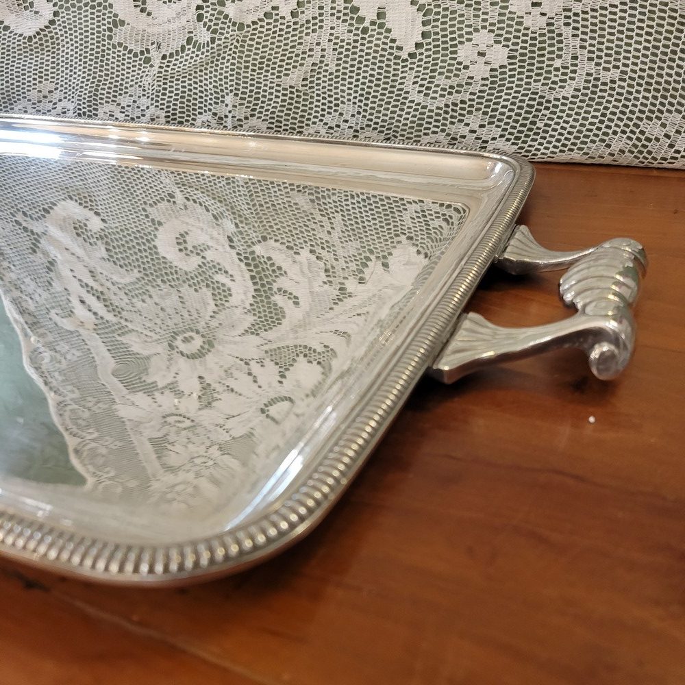 Plateau de Service Ercuis, Métal Argenté