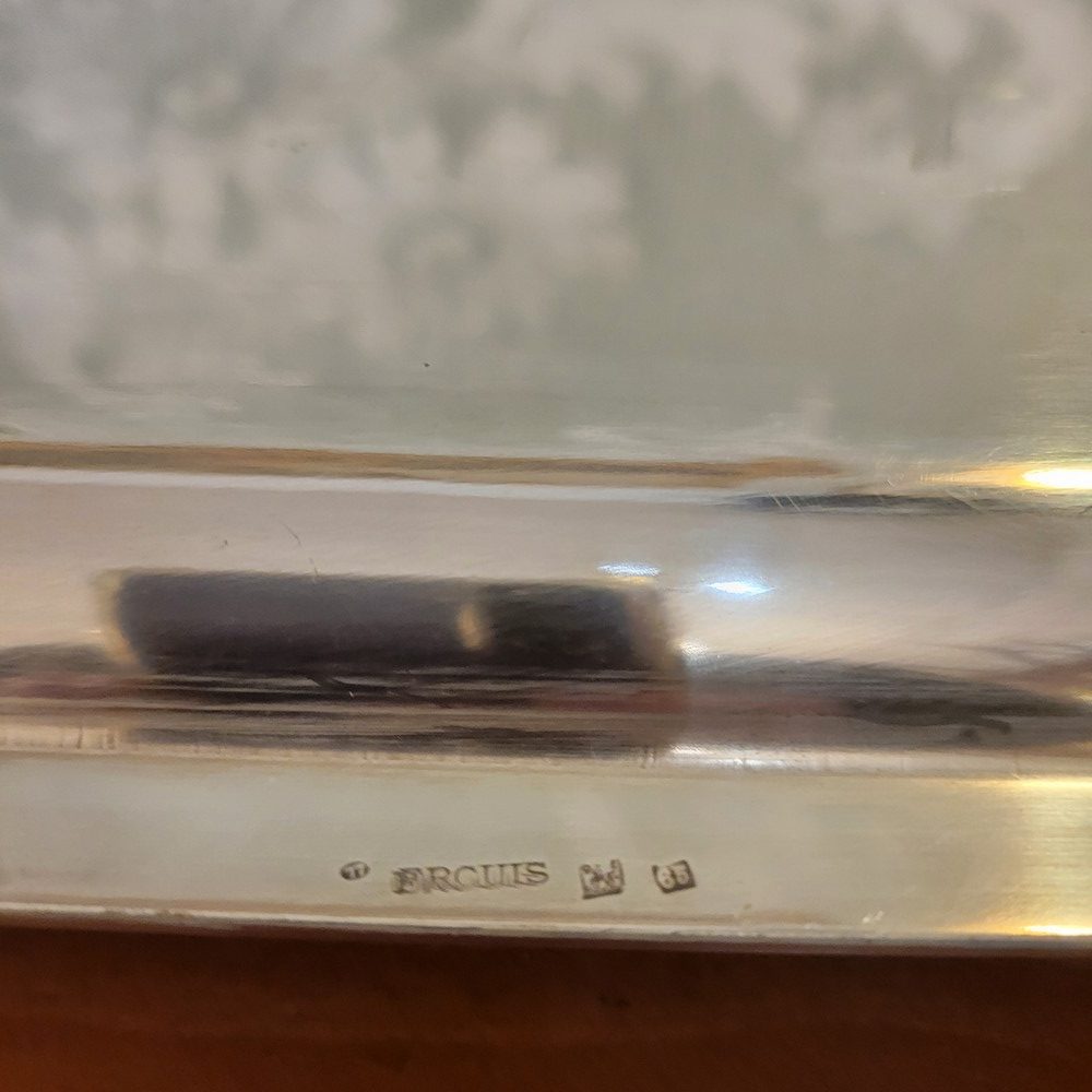 Plateau de Service Ercuis, Métal Argenté