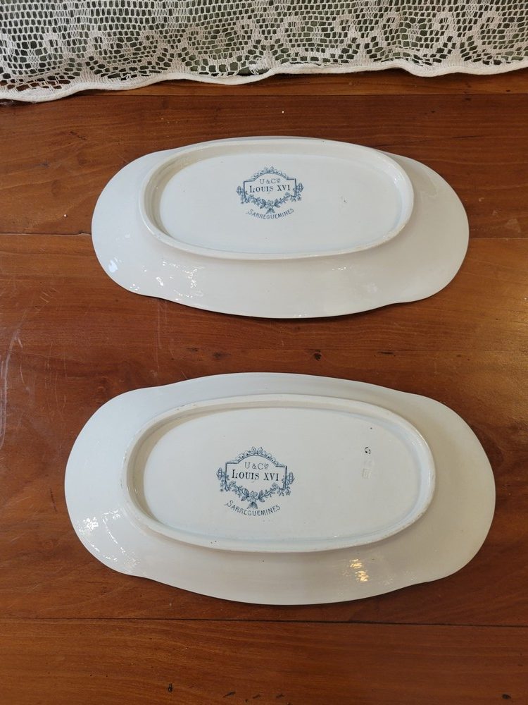 Service de Table, 29 pièces Faïence de Sarreguemines, Modèle Louis XVI