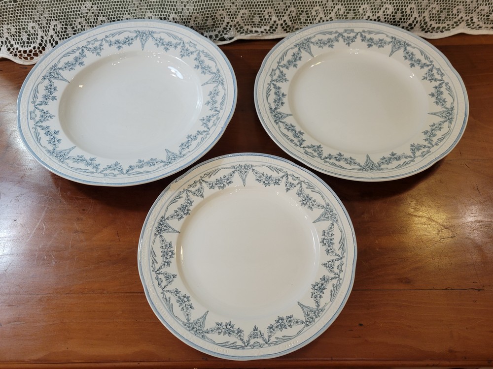 Service de Table, 29 pièces Faïence de Sarreguemines, Modèle Louis XVI