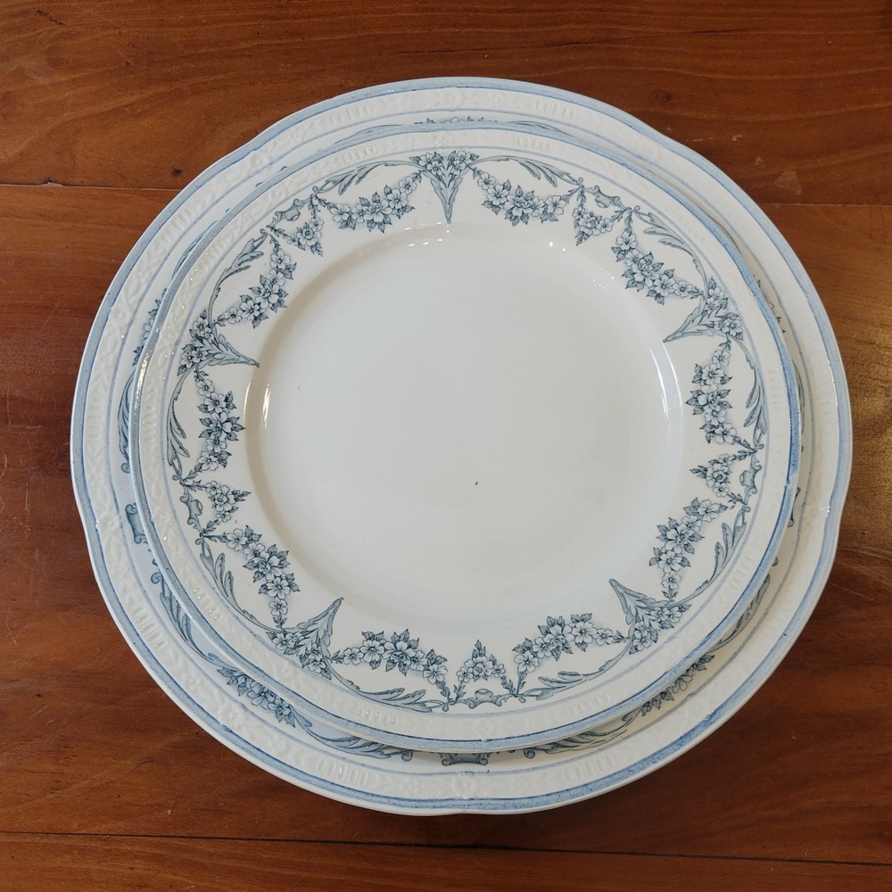 Service de Table, 29 pièces Faïence de Sarreguemines, Modèle Louis XVI