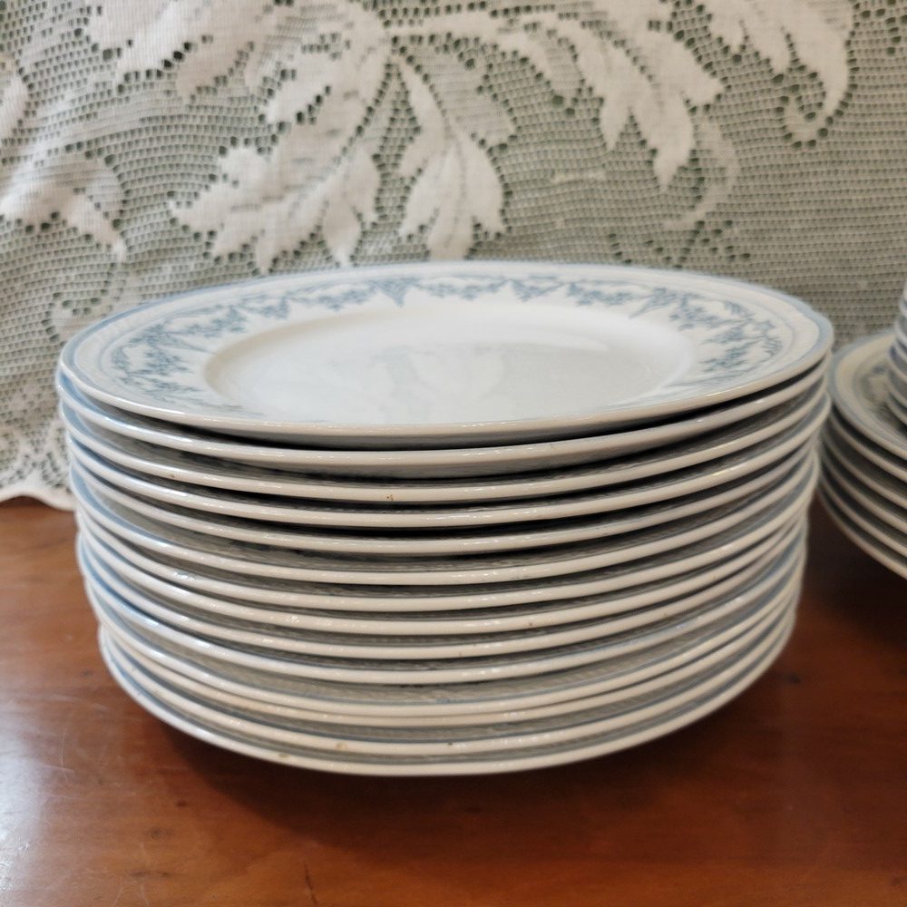 Service de Table, 29 pièces Faïence de Sarreguemines, Modèle Louis XVI