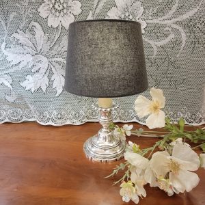 Lampe Basse en Bronze Argenté