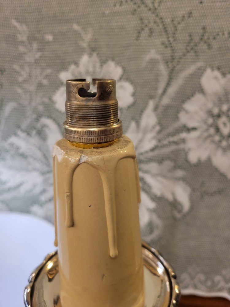 Grande Lampe Bronze Argenté