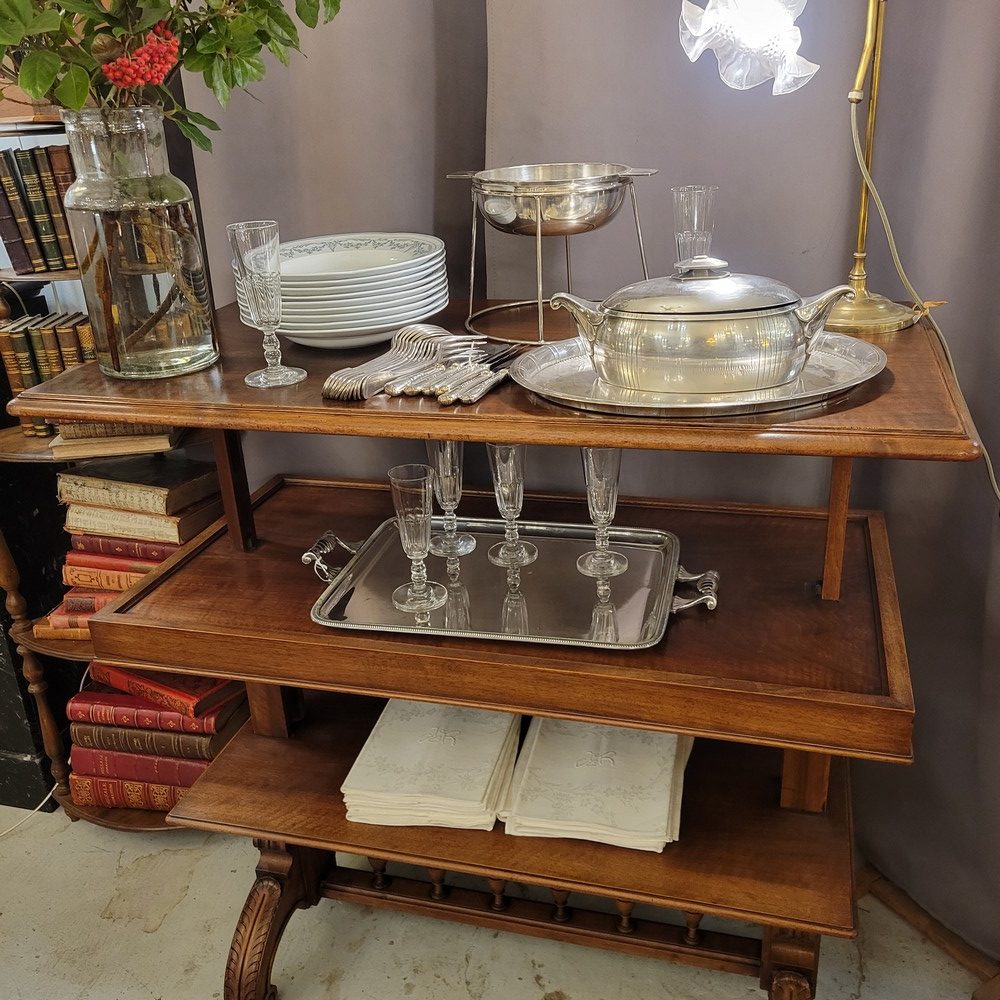 Table-Desserte à Mécanisme Style Henri II