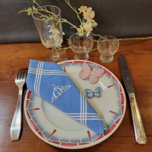 12 Assiettes, Boulinguin,Faïence Céranord, Saint-Amand, Vaissele ancienne, vaisselle vintage,