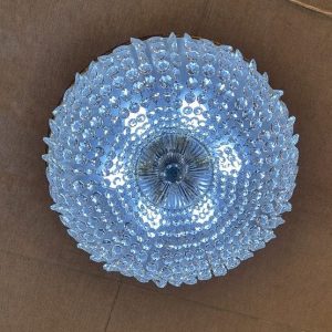 Grand Plafonnier Epoque 1920 Pampilles de verre