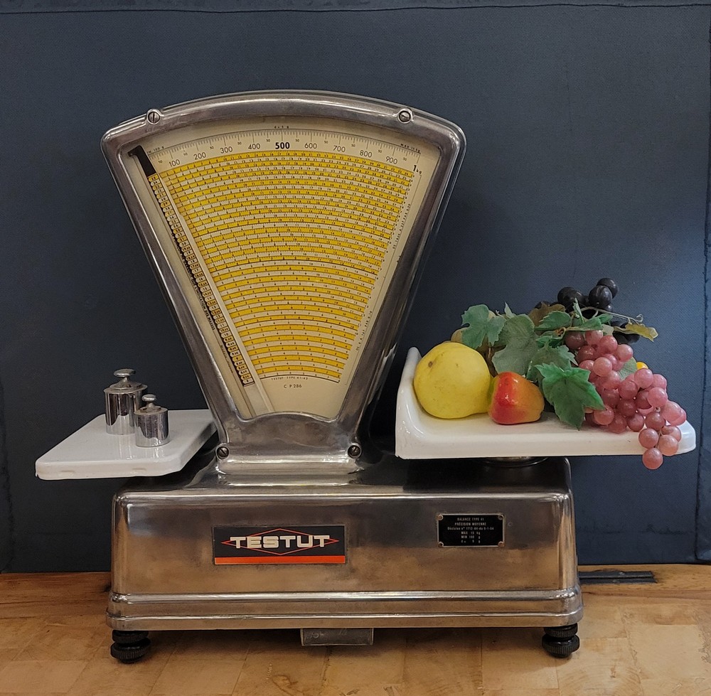 Balance d'épicerie Testut Métal Chromé, XXè