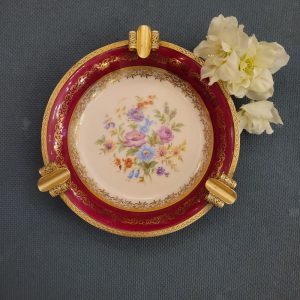 Cendrier Limoges Porcelaine d'Art Villegoureix